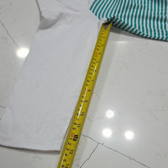 Rafaella Women's 3/4 Sleeves Blue and White Striped Blouse Sz L 100% Cotton New - Picture 10 of 10